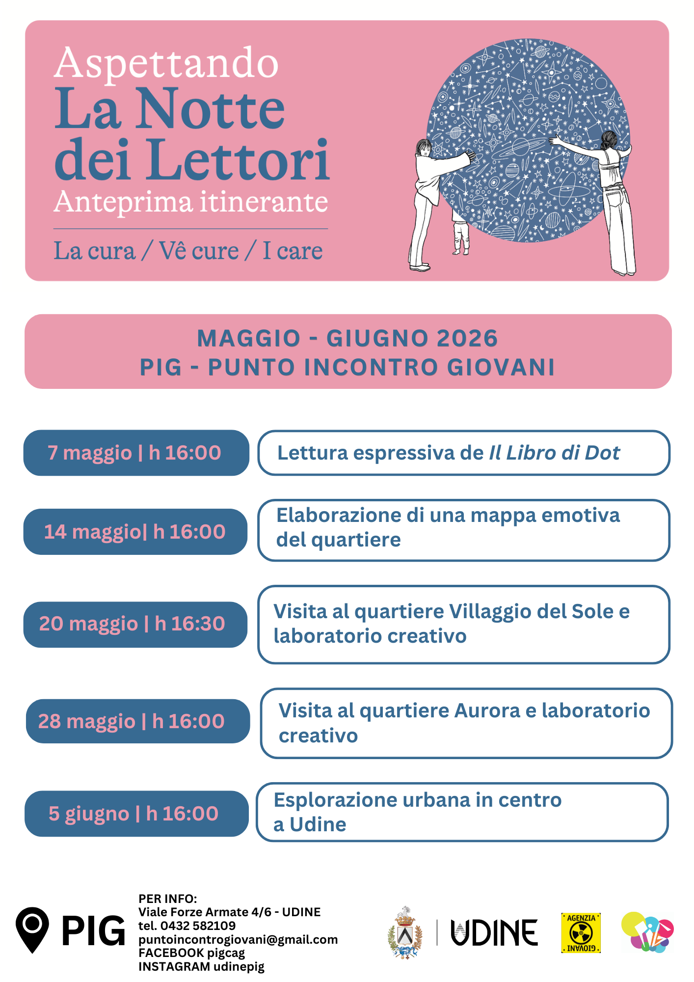 LA NOTTE DEI LETTORI: “Errare. Narrare il quartiere, esplorare la città” - PIG di Udine