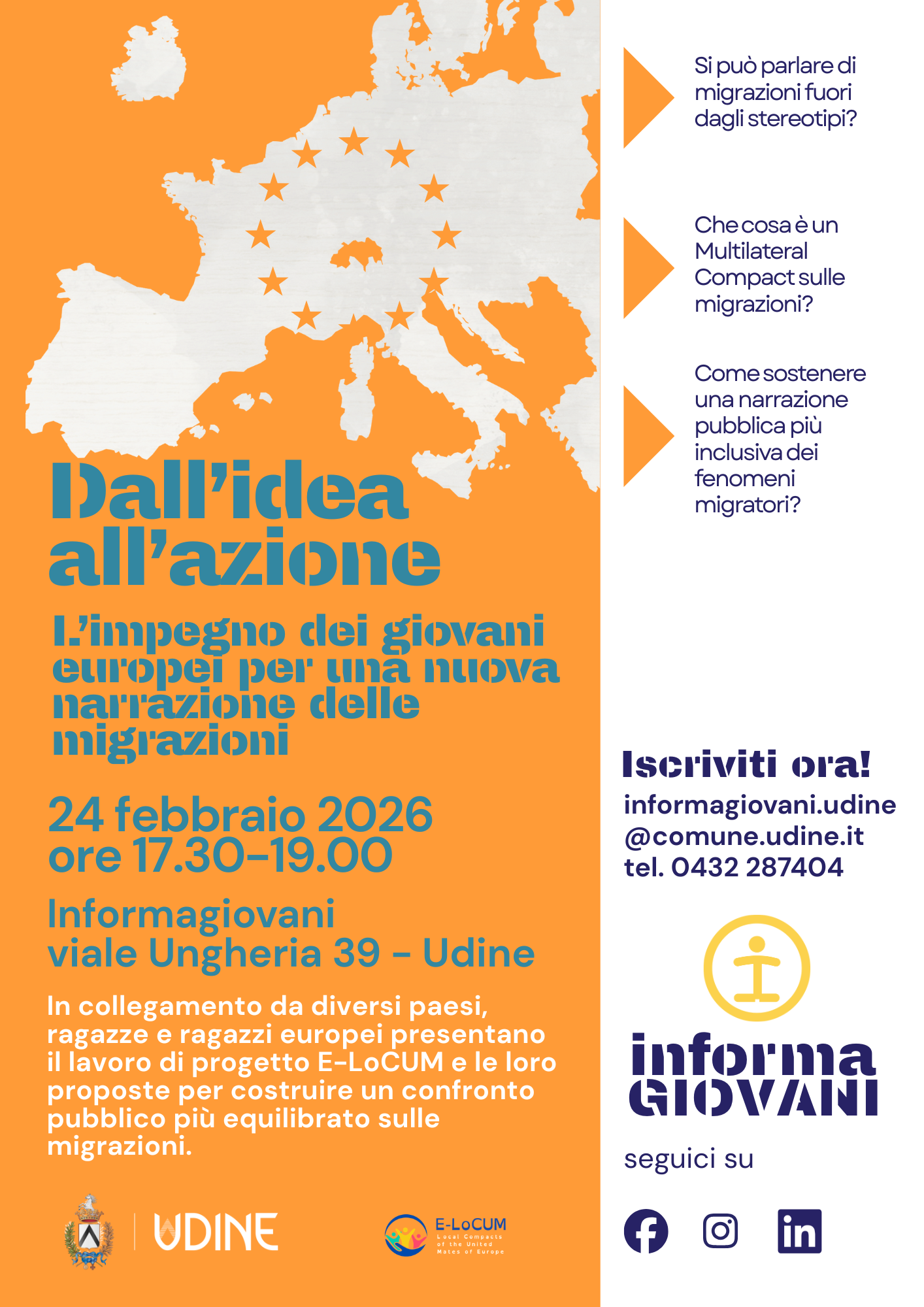 evento conclusivo del progetto europeo Erasmus+ E-LoCUM - c/o InformaGiovani di Udine